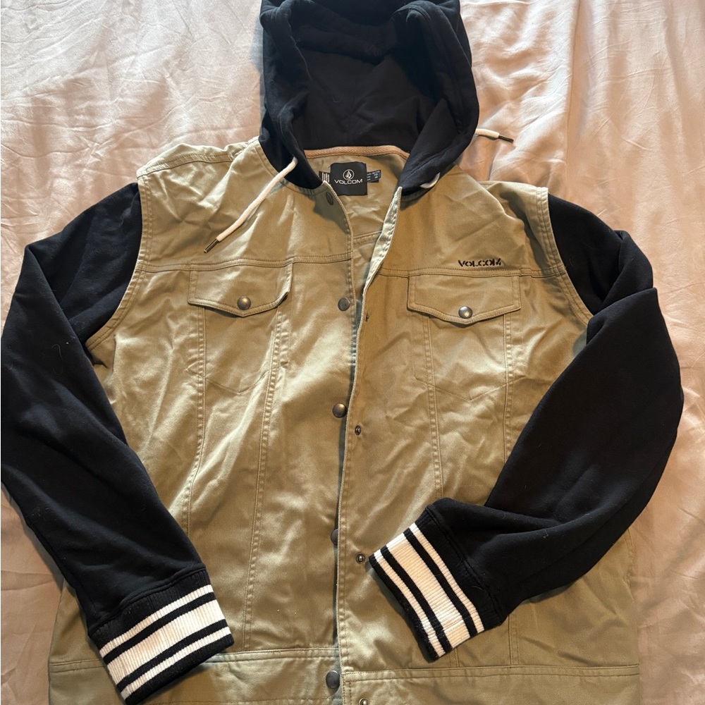 Volcom Olive Utility Hooded Jacket Hybrid Hoodie Women’s XL